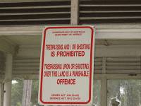 Wacol - Main Base Entry Warning Sign